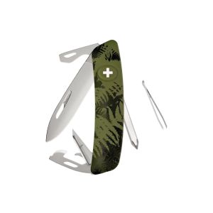 Navaja Multiusos Swiza D04 AM olivo helecho con hoja de acero 440 de 7,5 cm