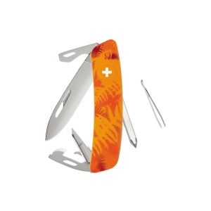 Navaja Multiusos Swiza D04 AM naranja helecho con hoja de acero 440 de 7,5 cm