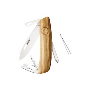 Navaja Multiusos Swiza D04 AM madera olivo con hoja de acero 440 de 7,5 cm