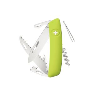 Navaja Multiusos Swiza D05 verde musgo con hoja de acero 440 de 7,5 cm