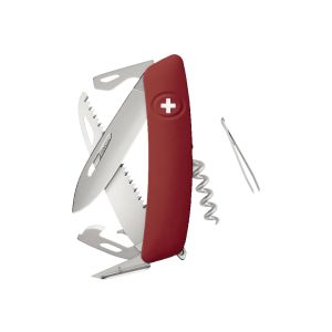 Navaja Multiusos Swiza D05R AM rojo con hoja de acero 440 de 7,5 cm
