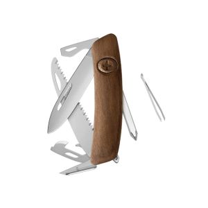 Navaja Multiusos Swiza D06R AM madera nogal con hoja de acero 440 de 7,5 cm