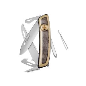 Navaja Multiusos Swiza D06R AM laminado blanco con hoja de acero 440 de 7,5 cm