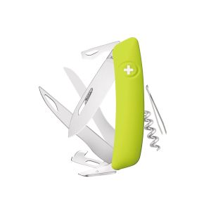 Navaja Multiusos Swiza D07 SCISSORS verde musgo con hoja de acero 440 de 7,5 cm