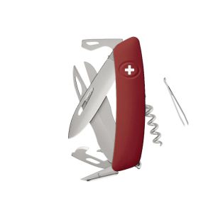 Navaja Multiusos Swiza D07R AM SCISSORS rojo con hoja de acero 440 de 7,5 cm