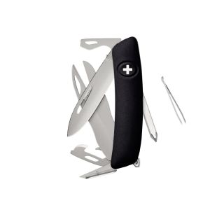 Navaja Multiusos Swiza D08R AM SCISSORS negra con hoja de acero 440 de 7,5 cm