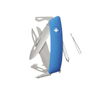 Navaja Multiusos Swiza D08R AM SCISSORS azul con hoja de acero 440 de 7,5 cm