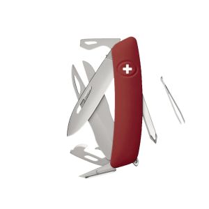 Navaja Multiusos Swiza D08R AM SCISSORS rojo con hoja de acero 440 de 7,5 cm