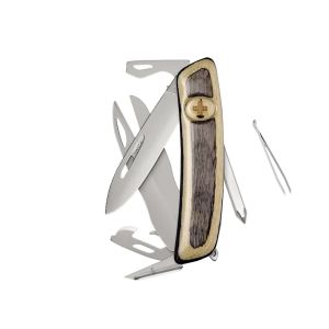 Navaja Multiusos Swiza D08R AM SCISSORS laminado blanco con hoja de acero 440 de 7,5 cm