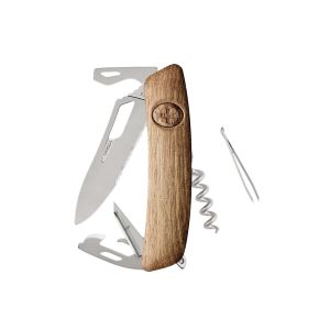 Navaja Multiusos Swiza SH03TR AM WAVY EDGE madera nogal con hoja de acero 440 de 7,5 cm
