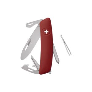 Navaja Multiusos Swiza J04R AM JUNIOR rojo con hoja de acero 440 de 7,2 cm