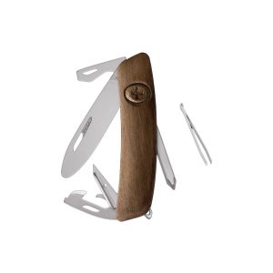 Navaja Multiusos Swiza J04R AM JUNIOR madera nogal con hoja de acero 440 de 7,2 cm