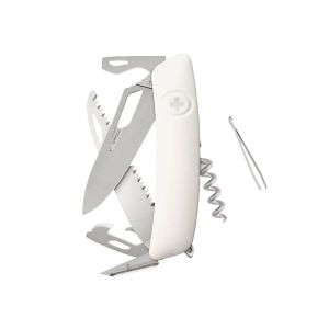 Navaja Multiusos Swiza SH05R AM blanco con hoja de acero 440 de 7,5 cm