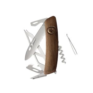 Navaja Multiusos Swiza CH05TR AM CHEESE madera nogal con hoja de acero 440 de 7,5 cm