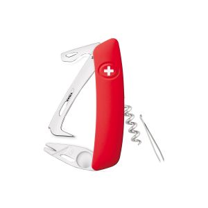 Navaja Multiusos Swiza HO03 HORSE & TICK TOOL rojo con hoja de acero 440 de 6,5 cm