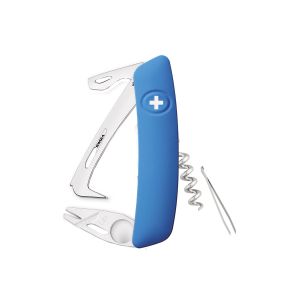 Navaja Multiusos Swiza HO03 HORSE & TICK TOOL azul con hoja de acero 440 de 6,5 cm