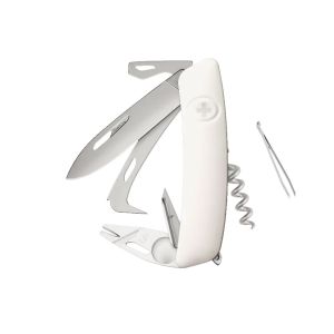 Navaja Multiusos Swiza HO05R-TT AM HORSE & TICK TOOL blanco con hoja de acero 440 de 7,5 cm