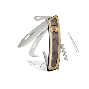 Navaja Multiusos Swiza HO05R-TT AM HORSE & TICK TOOL laminado blanco con hoja de acero 440 de 7,5 cm