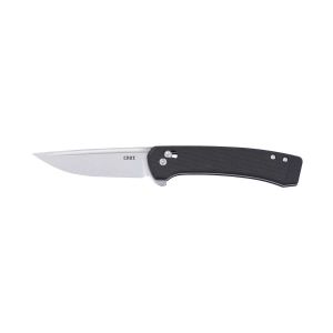Navaja Crkt Q COMPACT negra 7075 con hoja de acero Acero inoxidable 14C28N de 7.7 cm y empuñadura de Nylon GRN de 10.2 cm