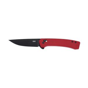 Navaja Crkt Q COMPACT roja 7075R con hoja de acero Acero inoxidable 14C28N de 7.7 cm y empuñadura de Nylon GRN de 10.2 cm