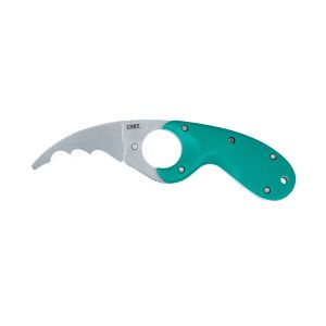Cuchillo Crkt BEAR CLAW verde W/VEFF Serrado 2511T con hoja de acero Acero inoxidable AUS-8 de 6 cm y empuñadura de Nailon GRN de 8.5 cm