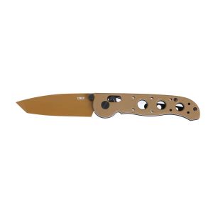 Navaja Crkt M16-X CROSSBAR LOCK DESERT TAN M16-02XD con hoja de acero Acero para herramientas D2 de 7.9 cm y empuñadura de Grivory de 10.8 cm