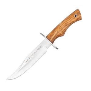 Compra aquí tu Cuchillo Muela CAZ-16.OL con hoja de acero MoVa de 16 cm y empuñadura en madera de olivo de 11,5 cm, ¡Somos su tienda en Albacete!