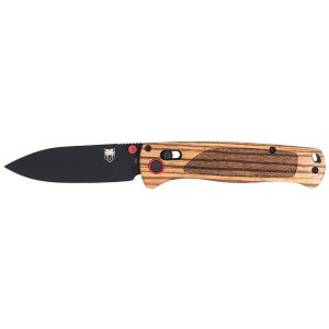 Navaja Cobratec Zebrawood black con hoja de acero D2 de 7.6 cm y empuñadura de Madera de cebra de 11.4 cm