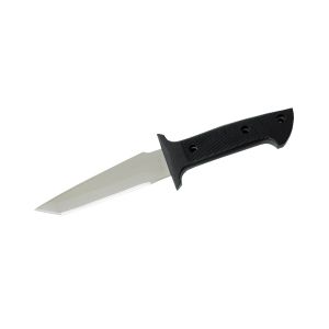 Cuchillo Crkt KOMODO 4 TANTO LEATHER SHEATH con hoja de acero AUS 6M de 10,8 cm y empuñadura de Cuero de 10,2 cm