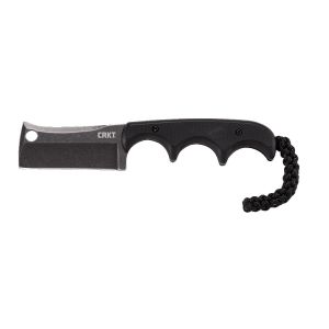 Cuchillo Crkt MINIMALIST CLEAVER BLACKOUT 2383K con hoja de acero 5Cr15MoV de 5,4 cm y empuñadura de G-10 de 7,4 cm