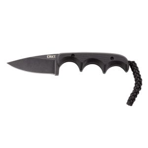 Cuchillo Crkt MINIMALIST BLACK DROP POINT 2384K con hoja de acero 5Cr15MoV de 5,5 cm y empuñadura de G-10 de 7,8 cm