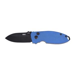 Navaja Crkt SQUID BUTTON LOCK BLUE 2474BD con hoja de acero D2 de 5,8 cm y empuñadura de Micarta de 8,7 cm