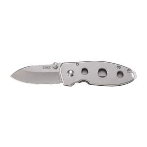 Navaja Crkt SQUID HOLEY 2491 con hoja de acero 8Cr14MoV de 5,7 cm y empuñadura de Acero inoxidable de 8,8 cm