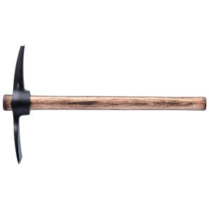 Pico Crkt CHOGAN MATTOCK 2738 con hoja de acero 1055 acero carbono de 5,4 cm y empuñadura de nogal de 42,9 cm