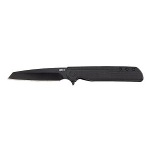 Navaja Crkt LCK + TANTO BLACKOUT 3802K con hoja de acero 8Cr13MoV de 8,2 cm y empuñadura de GFN de 10,5 cm