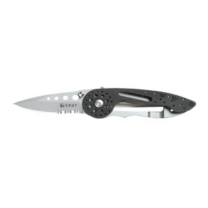 Navaja Crkt VAN HOY ON FIRE 5016 FILO MIXTO con hoja de acero AUS-8 de 6 cm y empuñadura de Aluminio de 9,9 cm