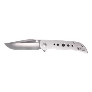 Navaja Crkt OXCART 6135 con hoja de acero AUS-8 de 7,8 cm y empuñadura de Acero inoxidable de 10,1 cm