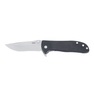Navaja Crkt DRIFTER BLACK W/SILVER BLADE D2 6450D2 con hoja de acero D2 de 7,3 cm y empuñadura de G-10 de 9,2 cm