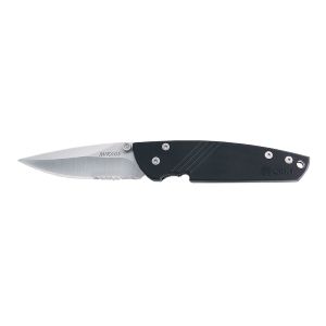 Navaja Crkt MIRAGE ZYTEL 6712 FILO MIXTO con hoja de acero AUS-6M de 7,6 cm y empuñadura de GFN de 10,4 cm