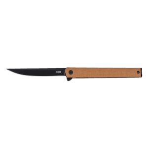Navaja Crkt CEO FLIPPER DESERT TAN 7097DK con hoja de acero AUS-8 de 8,5 cm y empuñadura de GFN de 11 cm