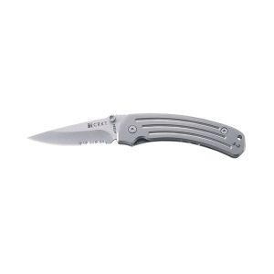 Navaja Crkt S-2 TITANIUM SMALL 7511 FILO MIXTO con hoja de acero AUS-118 de 6,4 cm y empuñadura de Titanio de 8,6 cm