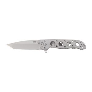 Navaja Crkt M16-SS TANTO SILVER M16-02SS con hoja de acero 12C27 de 7,8 cm y empuñadura de Acero inoxidable de 10,9 cm