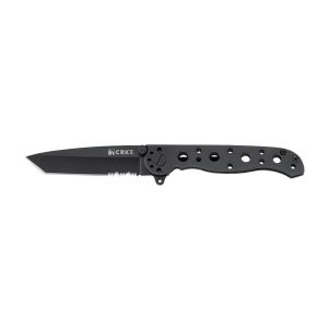Navaja Crkt M16-SS EDC TANTO BLACK M16-10KS FILO MIXTO con hoja de acero 8Cr14MoV de 7,8 cm y empuñadura de Acero inoxidable de 10 cm