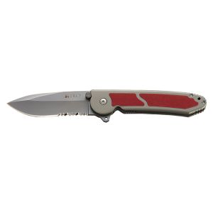 Navaja Crkt M18 LARGE RED M18-14R FILO MIXTO con hoja de acero AUS-8 de 9,2 cm y empuñadura de G-10 de 12,7 cm