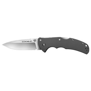 Navaja Cold Steel Code 4 Spear Point 58PS con hoja de acero S35VN de 8.90 cm y empuñadura de Aluminio de 12.70 cm