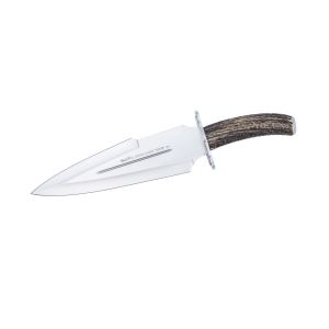 Muela Cuchillo Gran Duque DUQUE-25A hoja de acero MoVa de 26 cm y empuñadura de asta de ciervo.