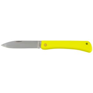 Navaja Florinox Le Bricoleur Amarilla BRIJAUNE con hoja de acero Acero inoxidable de 8 cm y empuñadura de PVC moldeado de 11.2 cm