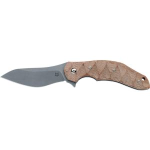 Navaja Fox FLIPPER FX-302 MIN con hoja de acero N690Co de 9 cm y empuñadura de Micarta natural de 11.5 cm