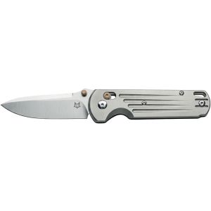 Navaja Fox Gabi FX-451-TI con hoja de acero Niolox de 7.8 cm y empuñadura de Titanio chorreado de arena de 11 cm