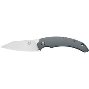 Navaja italiana FOX SLIM DRAGOTAC FX-518 GR con hoja de acero Böhler N690Co de 8 cm de y empuñadura de FRN gris de 10,5 cm